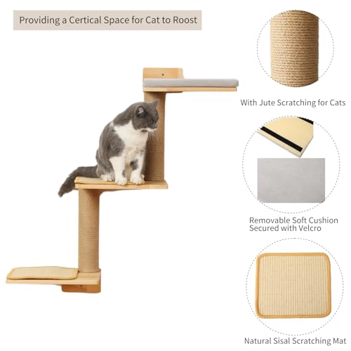 Rascador de pared 3 en 1 para gatos, grande miniatura 3