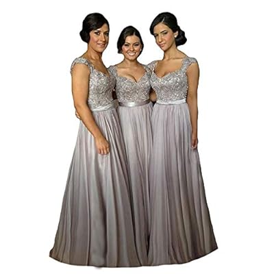 bridesmaid silver dresses