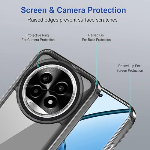 Image of Zapcase Back Case Cover for Realme 14 Pro Lite 5G | Compatible for Realme 14 Pro Lite 5G Back Cover | Case Cover with Camera Protection | (TPU + PC | Translucent Black)