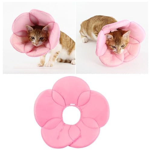Image of POPETPOP Flower Shaped Protective Collar for Dogs Anti-Lick Recovery Neck Cover Lightweight Elizabethan Collar Alternative for Scratching Wounds Rashes and Post-Surgery Care 15.35 X 11.02 X 0.51 in