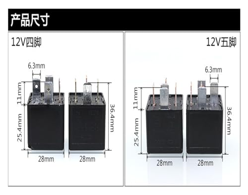 Relé 12V 4 pines para reparar el ventilador del coche que no arranca 2
