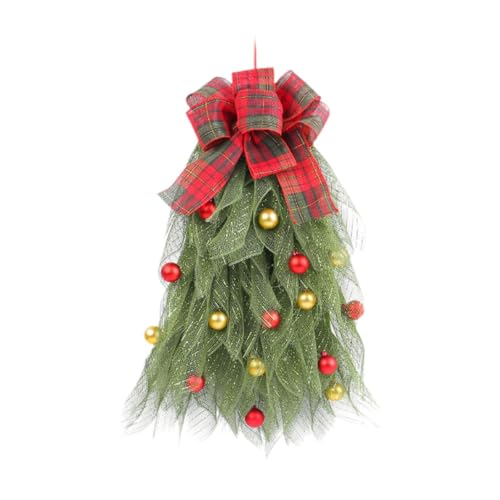 Tachiuwa Christmas Artificial Swags Stair Swag Garlands for Front Door Gifts Door Stair Swag Garlands for Celebration Party Festival