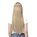 Ombre Clip in Hair Extension Black Pink Straight Long Thick Full Head One Piece U shape 24