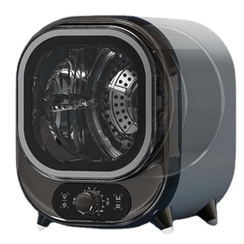 Secador de chor secador de tracción a aventurado de 5 kg compacto, monedero portátil Mini secadora de columnas con doble nivel de temperatura y control de altura con temperatura de luz azul, tambor de