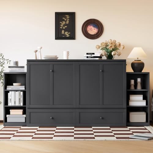 Davant view of the Murphy bed in its folded cabinet configuration