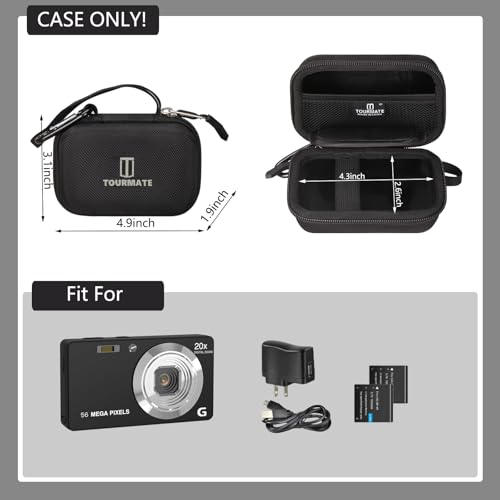Estuche rígido Tourmate para cámara digital pequeño negro miniatura 5
