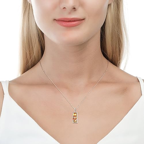 AENEAS Sunflower/Rose/Mountain/Mushroom/Tree of Life/Shamrock Necklace for Women Sterling Silver Pendant Flower Nature Necklace Crystal Jewelry Christmas Gifts for Women Her Wife3