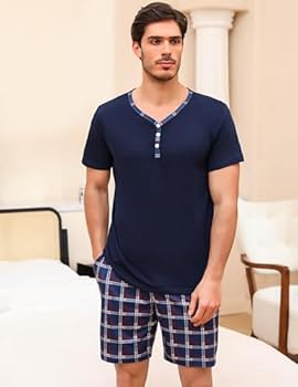 ENJOYNIGHT Dames Korte Pyjama Set Katoen Korte Mouw Top en Shorts Tweedelige Nachtkleding Zomer Vrijetijdspak Loungewear (Large,Grijze Kop ENJOYNIGHT Dames Korte Pyjama Set Katoen Korte Mouw Top en Shorts Tweedelige Nachtkleding Zomer Vrijetijdspak Loungewear (Large,Grijze Kop
