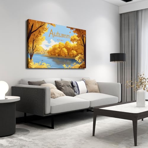Toile arbres d'automne sérénité SHENGPOSTER pour apaiser votre esprit - 2