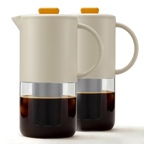 Delove Cold Brew Coffee Maker 62oz Auto-Pour Spout