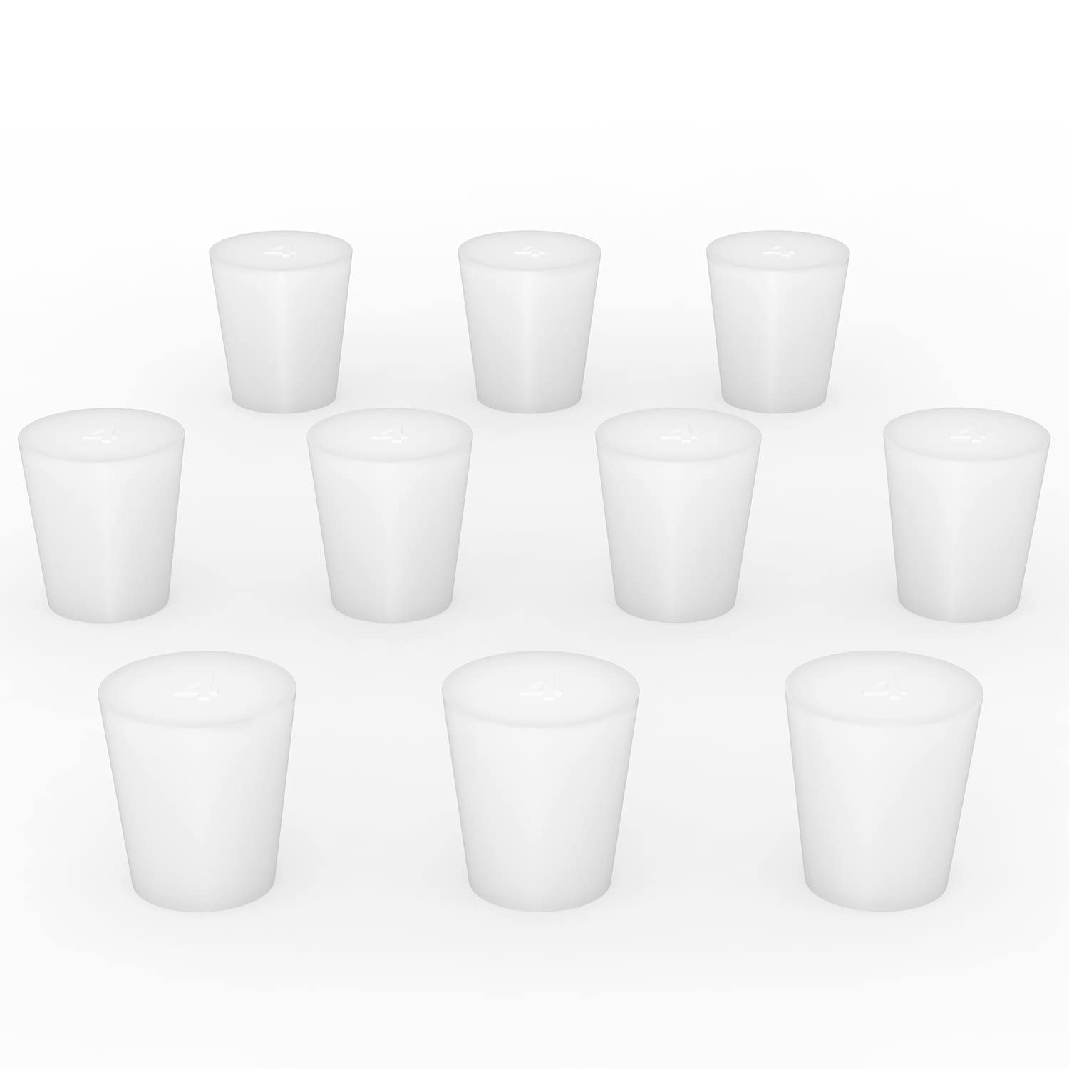 stonylab Tapón de Goma Silicona, Blanco Cónico Sello de Laboratorio Tapones de Silicona Enchufes de Goma (10-Pack, 4#)