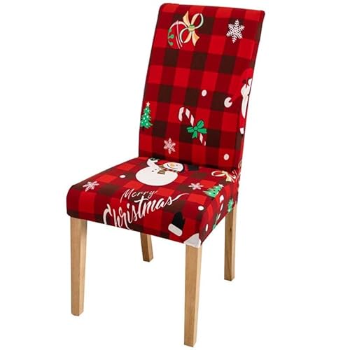 JORTUIO Housse de Chaise Noel 1/2/4/6 Pieces Extensible Housse de Chaise de Salle à Manger Scandinave Amovible Lavable Moderne Couverture de Chaise Décoration Bouquet de Mariage, Hôtel, Restaurant Cover