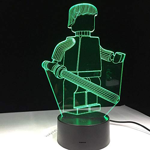 Preisvergleich Produktbild Dwqerwre 3D Nachtlichtkarikatur-Roboter-Schreibti... S Für Kinderschulgeschenke