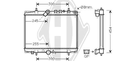 DIEDERICHS Radiateur, refroidissement du moteur DCM2769