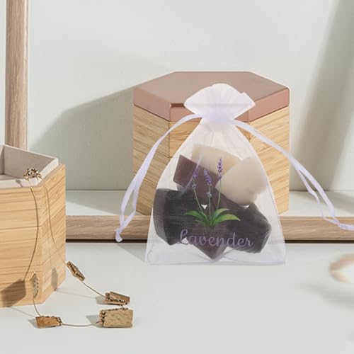 20 bolsas de organza para sachets de lavanda miniatura 4