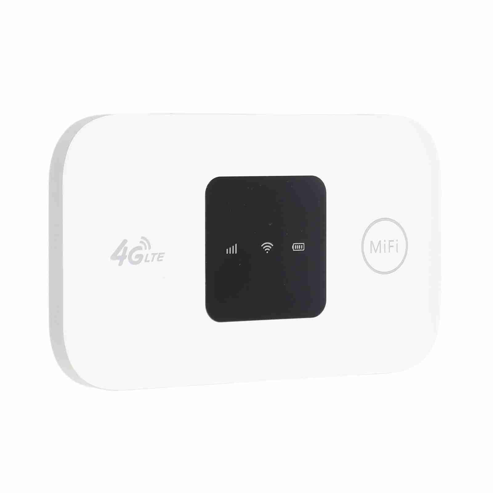 aqxreight Router WiFi 4G Slot per Scheda SIM da 150 Mbps Supporto per 10 Dispositivi Batteria da 2100 MAh Modem WiFi USB 4G LTE per Accesso Veloce a Casa, Viaggi in Ufficio Accesso da 3G Principale
