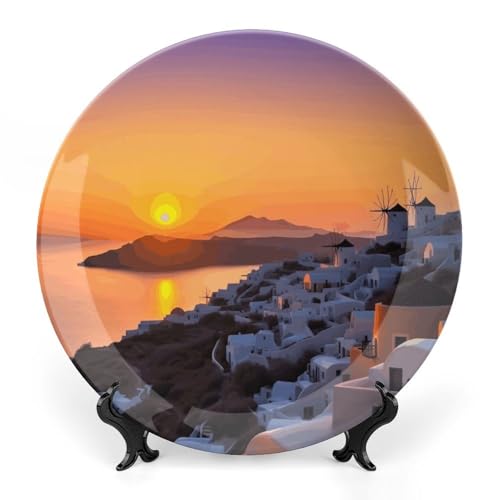 Plato decorativo de porcelana Bone China de 7 pulgadas miniatura 1