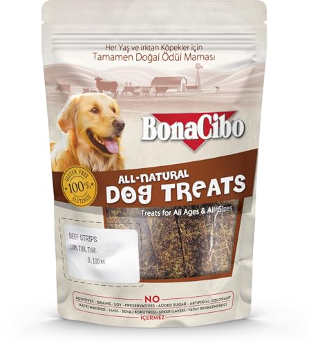 BONACIBO - Leckereien für Hunde - Rind-Streifen - Leckereien für Hunde - 100 Gramm