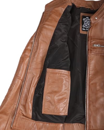 Image of Decrum Leather Jacket for Women - Real Lambskin Casual Leather Jackets Womens