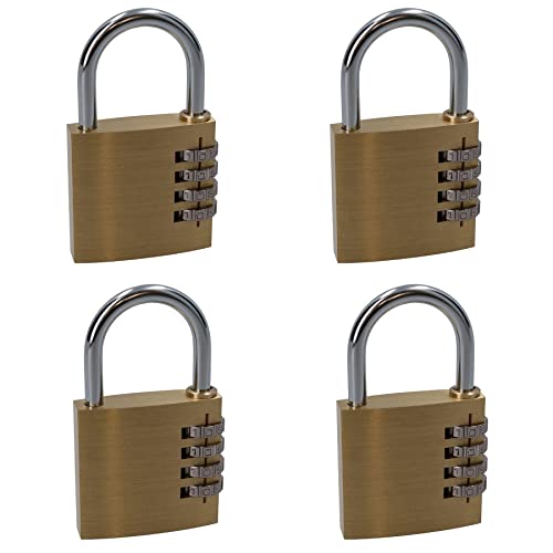 Cadenas à combinaison sans clé en laiton de 50 mm avec code programmable à 4 chiffres - 2