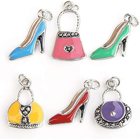 Set of 6 Enamel and Silver Charms Cover
