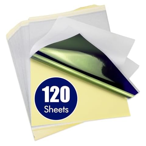 Tattoo Transfer Paper, 120 Sheets Tattoo Stencil Paper, Stencil Paper for Tattooing - A4 Size, 4 Layers Thermal Transfer Paper DIY Tattoo (120PCS) Cover