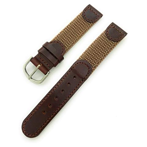 Canvas Nylon Leather Watch Band Cover