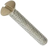 Leviton 86500-PRT 7/8-Inch Long 6-32 Thread, Oval Head Milled Slot Replacement Wallplate Screws, Ivory