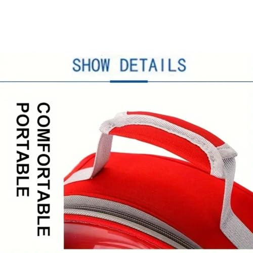 Image of VAYINATO Astronaut Transparent Space Bubble Portable Pet Backpack Travel Carrier, Convenient Travel for Small Dog and Cat | Waterproof, Comfortable and Breathable (Red) By Petzlifeworld