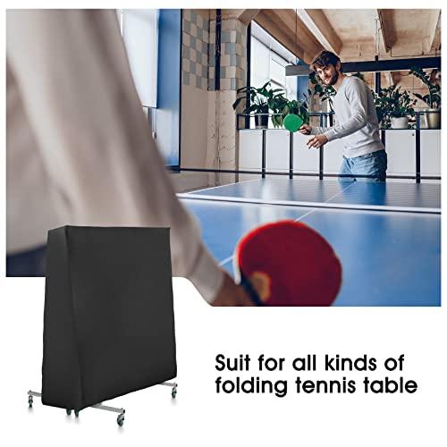 Tischtennis Abdeckung,GUANJUNE Wasserdichte Tischtennis Abdeckung für Outdoor und Indoor,Anti-UV & Winddicht...