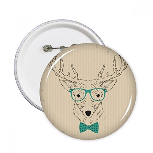 Badge cerf pour vêtements avec épingle ronde Stripe de taille S lot de 5 pièces
