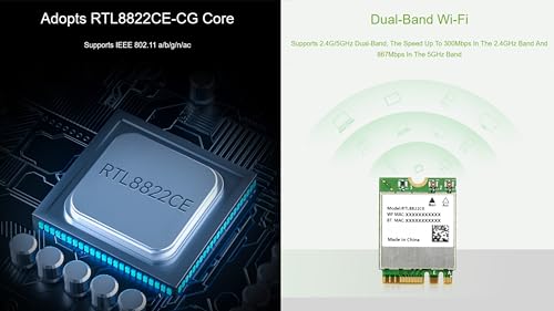 Tarjeta inalámbrica RTL8822CE con doble banda 2.4G/5GHz y Bluetooth 5.0, núcleo RTL8822CE-CG, alta velocidad y baja latencia para Jetson Xavier NX, Jetson Orin NX y Jetson Orin Nano miniatura 5