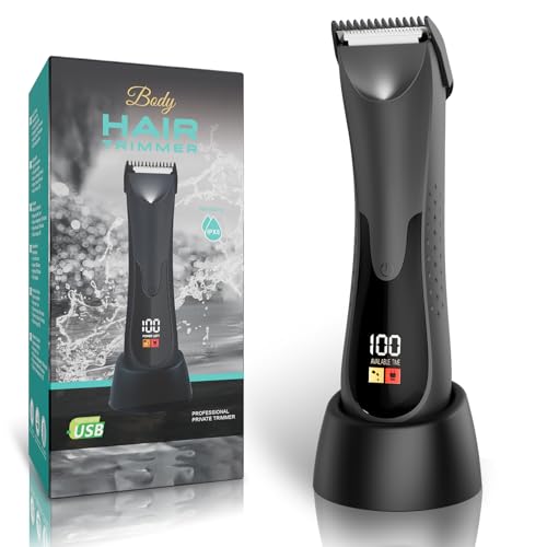 Tondeuse corps rechargeable noire écran LED appareil étanche USB
