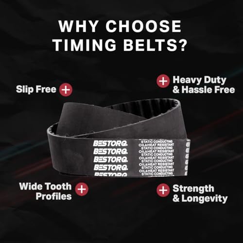 Image of BESTORQ 450-5M-15 HTD Timing Belt, 450mm Outside Circumference x 15mm Width x 3.6mm Height, 5mm Pitch, 90 Teeth