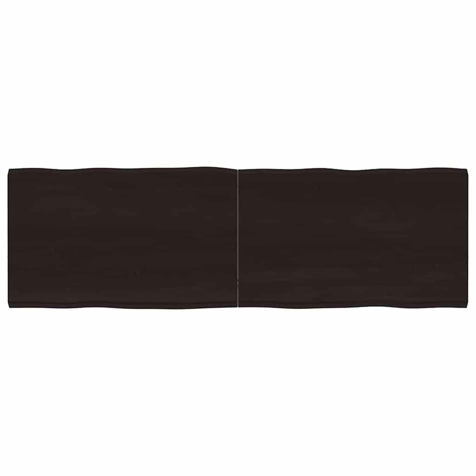 Piano Tavolo in Rovere Massello, Pieghevole con Bordo Vivo, 160x50x(2-4) cm, Finitura Scura, per Rinnovo Tavolo Casa e Ufficio