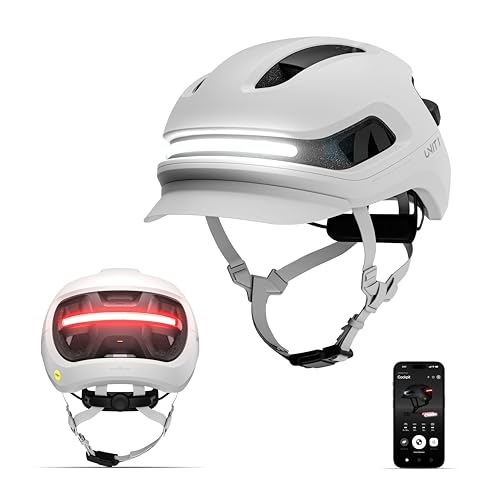 Image of AURA Smart E-Bike Helmet with MIPS Safety, NTA-8776 Certified for 28mph, Integrated 500 Lumen LED Lights, Crash Detection, Turn Signals and Automatic Brake Light