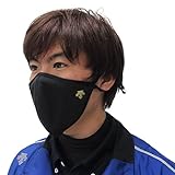 [デサント] マスク ATHLETIC MASK 品番:DX-C0970 (BKGDブラック×ゴールド, Lサイズ/縦16cm×横24cm)