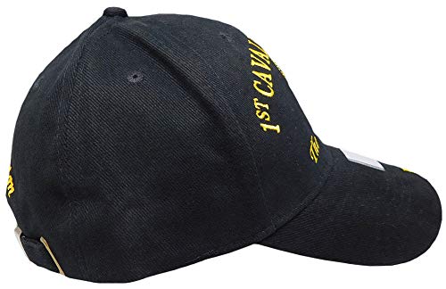 mws U.S. Army 1st Cavalry Division The First Team Embroidered Black Baseball Cap Hat miniatura 4