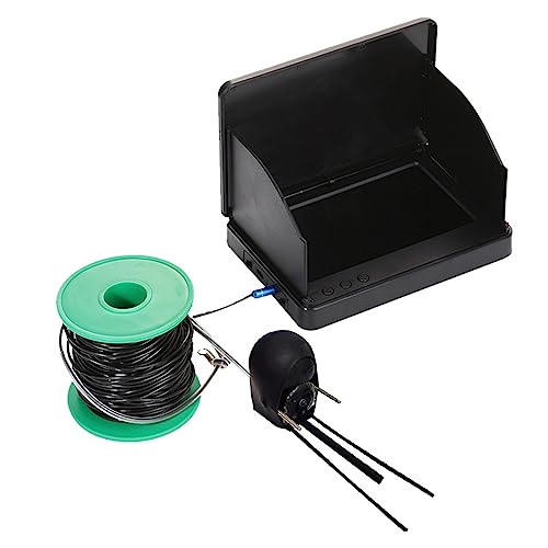 Telecamera subacquea per la pesca da con schermo IPS da 5.0 pollici Visione notturna grandangolare da 220 ° Fish Finder HD 30M IP68 Fish video impermeabile per la pe