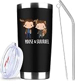 ATHAND Funny TV Show Merchandise,20 Oz Insulated Stainless Steel Iced Coffee Natural Tumbler with Lid,Funny...
