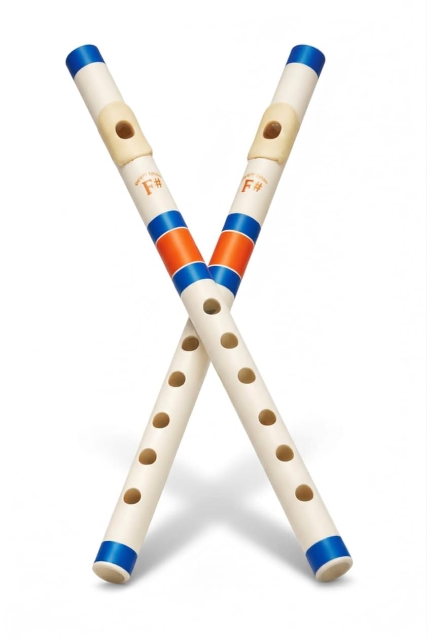 F# Bansuri Flute, PVC, 33cm, 7 Hole, Right Handed, Wind Instrument, Pack of 2, for Beginners and Pros-picture-13