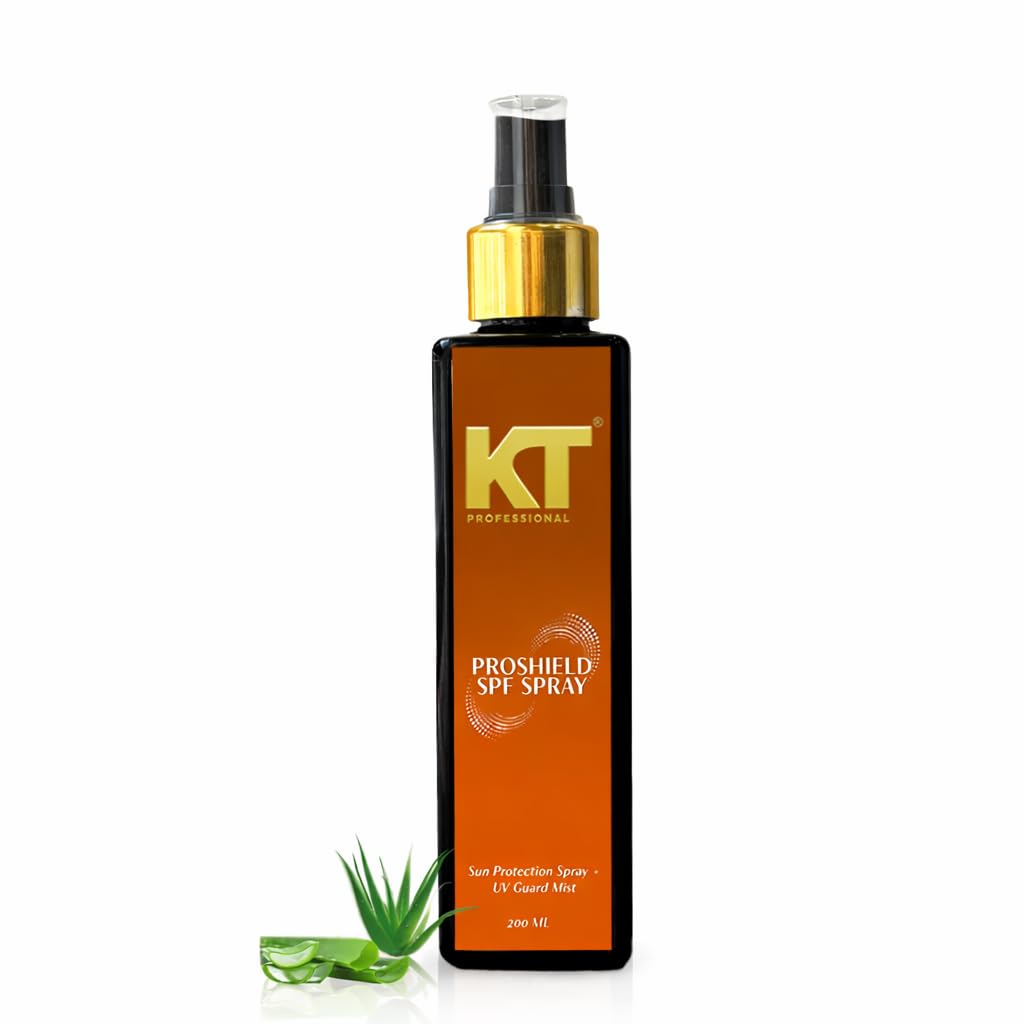 KT Professional Pro Shield SPF Hair Spray 200ml | UV Protection Spray for Hair | Keratin, Argan Oil & Aloe Vera | Moisture Lock, Anti-Frizz, Heat & Sun Protection for All Hair Types-image-41