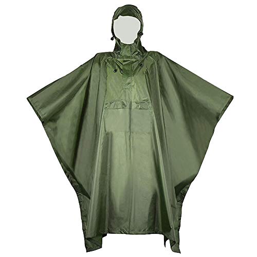 Festnight Homens Mulheres Capa de chuva Impermeável Impermeável Poncho impermeável com faixa reflexi