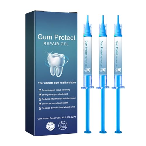 Esencia Revitaliza Reparación de Encías,Gel de Goma Dental,Restauración Natural Encías Bucal Cuidado Bucal,Gel Crecimiento de la Encía,Fácil de Usar,1ML,3PC