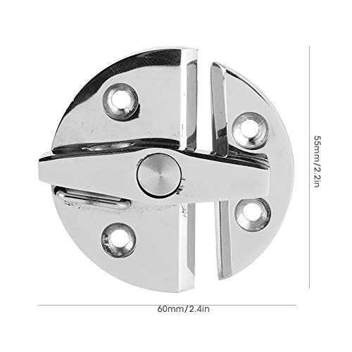 Qiilu Turn Button Catch Latch, Turn Button Catch Rotate Latch Lock for Boat Door Cabinet Hatchway Marine Hardware Accessories - Image 2
