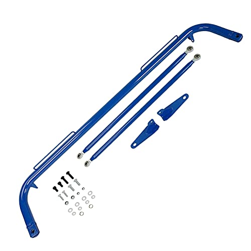 49" Universal Iron Racing Safety Seat Belt Chassis Roll Harness Bar Rod Fit for Ford Honda Mitsubishi and more, Works with All 4-Point, 5-Point and 6-Point Seat Belts (Blue)