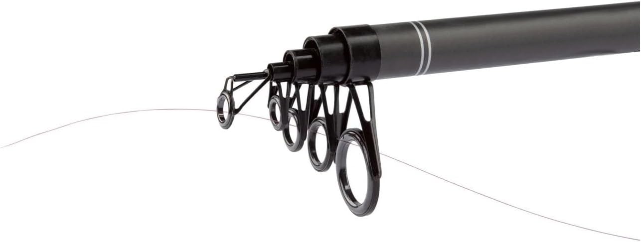 Close-up of the Crivit telescopic rod tip and guides