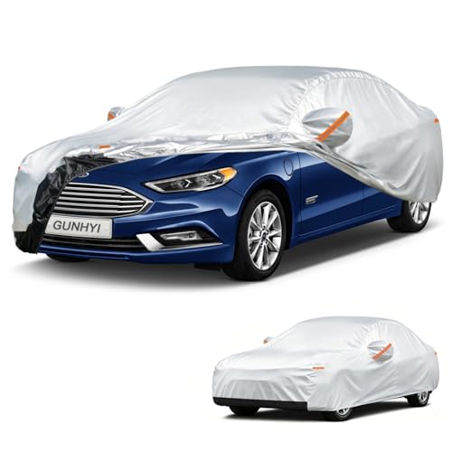 Image of GUNHYI Car Cover Custom Fit Ford Fusion (2005-2026) Waterproof for Automobiles, Oxford Sun Rain Dust Snow Protection (Ships from US Warehouse, Delivery 3-8 Days)