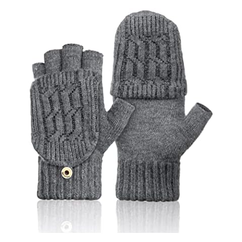 Mitaine Femme Hiver Chaud, Gants Sans Doigts Cover