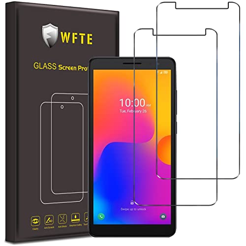 WFTE [2-Pack Protector de Pantalla para Alcatel 1B (2022),9H Dureza,huellas dactilares libre,Sin Burbujas,Cristal Templado Protector de Pantalla Alcatel 1B (2022)